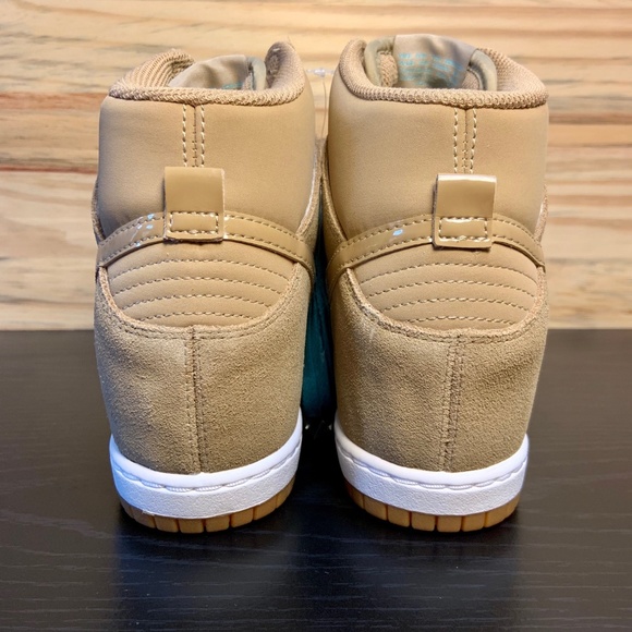 New Nike Dunk Sky Hi Wedge Sneaker Desert Camo - Picture 6 of 8